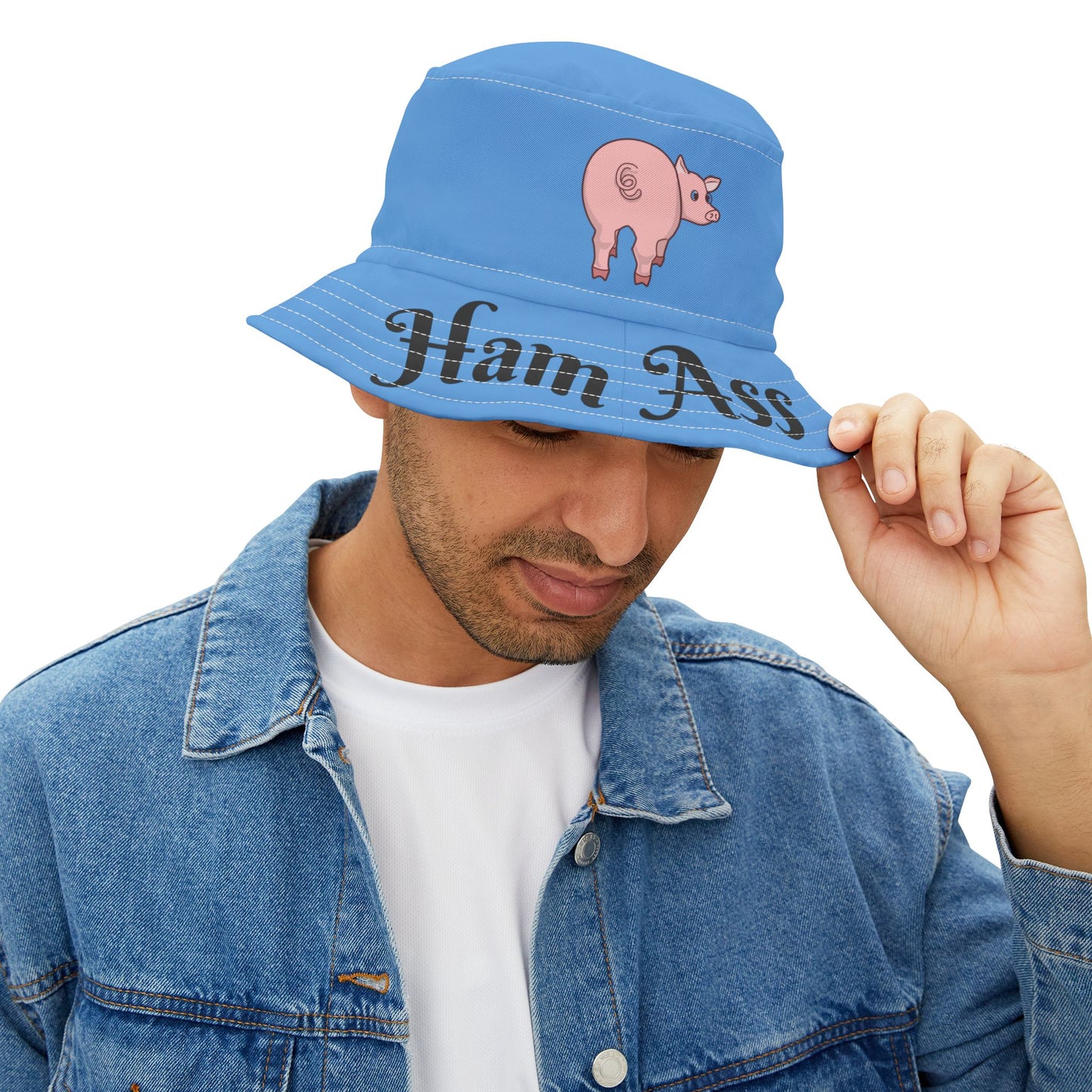Fun Pig Design Bucket Hat - Playful and Unique Accessory