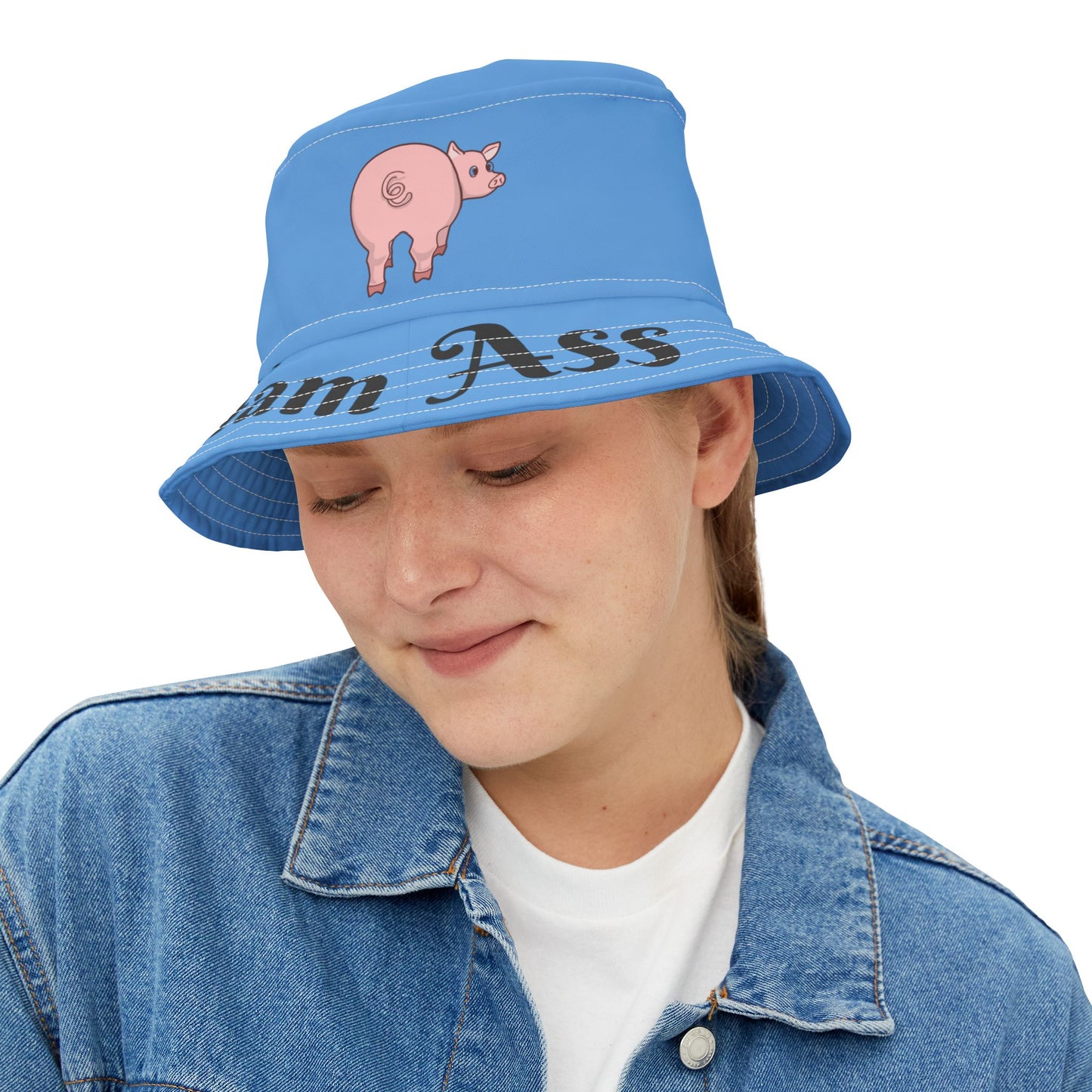 Fun Pig Design Bucket Hat - Playful and Unique Accessory