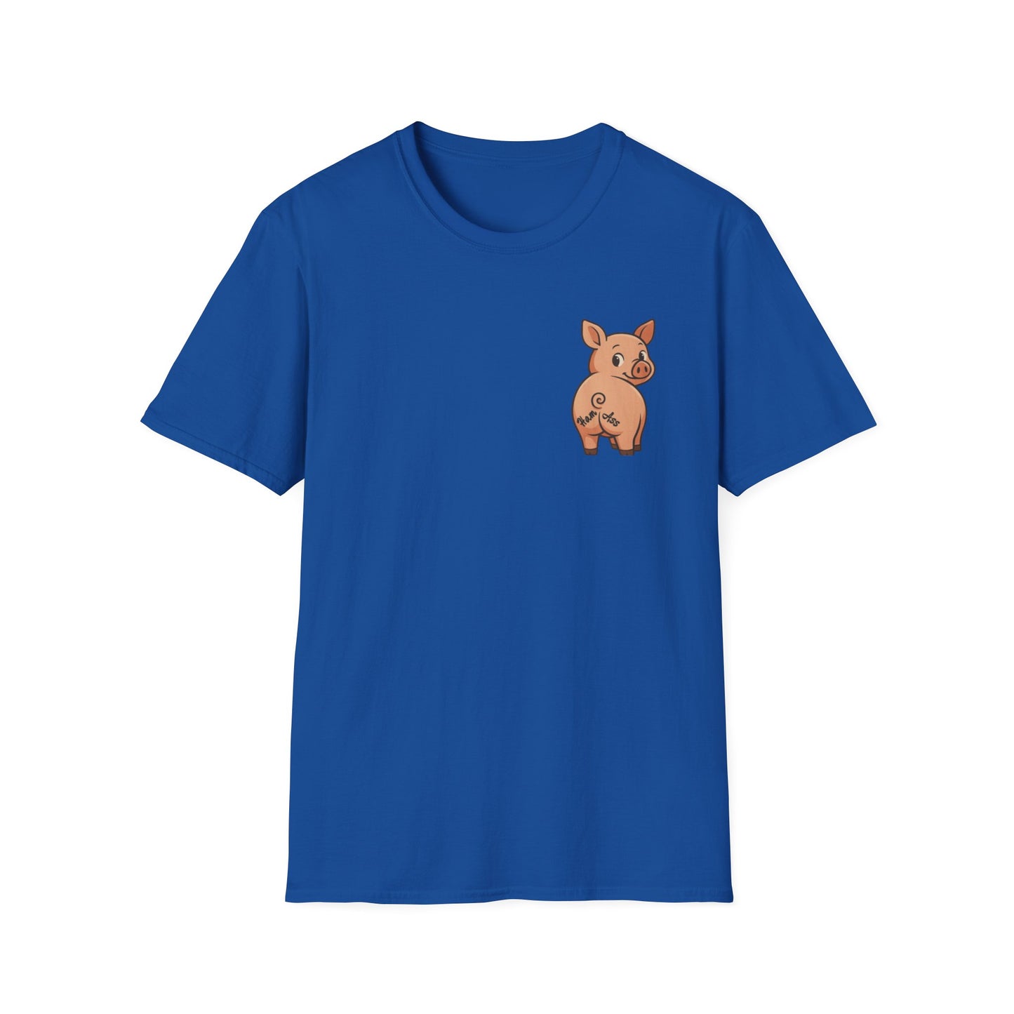 Pig Patch T‑Shirt — Cute Cartoon Pig Pocket Graphic Tee
