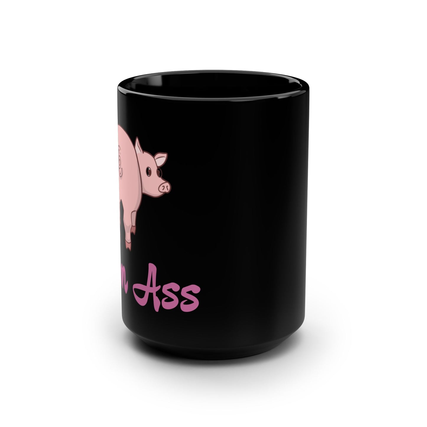 Funny Pig-Themed Black Coffee Mug - 15oz Ceramic - Perfect Gift for Animal Lovers